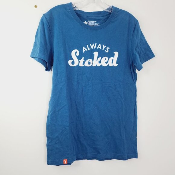 Dutch Bros Women's Blue Short Sleeve Always Stocked Crew Neck Casual T-Shirt L - Picture 2 of 6